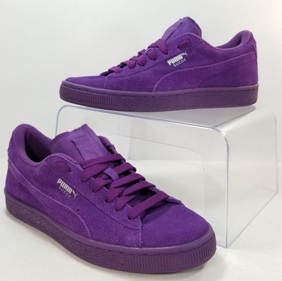 Puma Shoes - Puma Suede Mono Purple Sneakers Kids size 6 Women's size 7½
